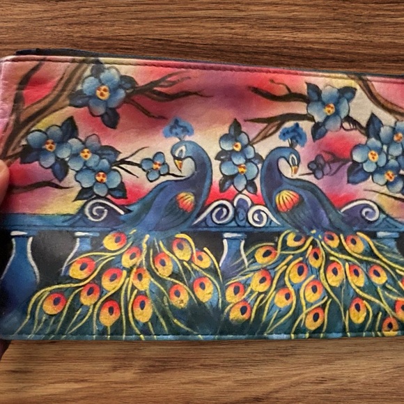 ARTISTIC EXPRESSIONS BY SHARIF 3 zipper wristlet. - Picture 1 of 9